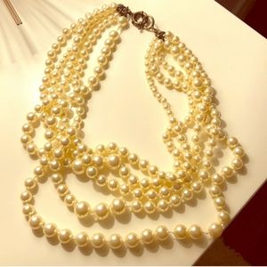 J Crew twisted hammock pearl necklace